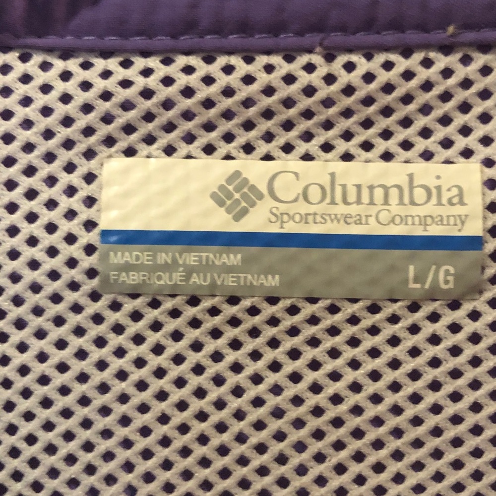 Columbia PFG Omni Shade Purple Fishing Shirt SZ L Vented mesh lined back panel - Picture 3 of 4